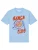 Watapparel Shirt ‘Ramen Club’  saffier / lichtblauw / geel / oranjerood
