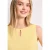 Street One Dames Top met ronde hals en uitgesneden detail in Geel