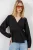 V-hals Blouse met Strikdetail en Kreppé