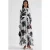 Bloemrijke Maxi-jurk met Knopen Sluiting en Strikdetail