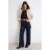 TRENDYOLMİLLA Dames Donkerblauw Effen Wijde pijp Normale taille Jeans
