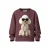 NAME IT MINI rechtvallende sweater met print – donkerrood