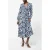 French Connection Islanna Long Sleeve Belted Midi Dress Midnight/summer Wht
