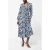 French Connection Islanna Long Sleeve Belted Midi Dress Midnight/summer Wht