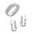 Orphelia ‘Emily’ Dames 925 Sterling Zilveren Set: Oorbellen + Ring – Zilver SET-7581