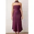 Paarse, rechte, mouwloze maxi-jurk voor dames, chique/avondjurk