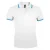 SOLS Heren Pasadena getipt korte mouw Pique Polo Shirt (Wit/Aqua Blauw)