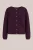 WE Fashion – Dames gebreid vest van wolmix – Regular fit – Donkerpaars –