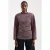 TOPSHOP getailleerde gestreepte top – donkerrood