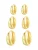 Hey Happiness Oorbellen ‘Dome Trio’  goud
