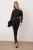 TRENDYOLMİLLA Dames Zwart Effen Lang Getailleerd Blouses
