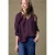 Street One Studio Dames V-hals blouse met knopen in Paars