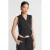 Gestreepte Cropped Vest met Knopenaanpassing