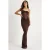 Strapless Bodycon Maxidress met Ruffle Detail