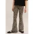 WE Fashion flared legging met panterprint – bruin