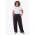 Colourful Rebel Curve Plus Size suèdelook straight leg broek – donkerbruin