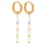 Label Kiki gold plated oorbellen Colorful Pearl Hoops