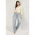 TRENDYOLMİLLA Dames Blauw Effen Barrel Lage taille Jeans