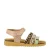 Develab leren sandalen roze/groen/bruin