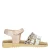 Develab leren sandalen roze/groen/bruin