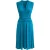 Mouwloze midi-jurk in wikkelstijl in turquoise