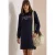 Kniehoge sweaterjurk met capuchon