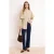 Trendyol Modest Dames Beige Effen Lang Getailleerd Modest Overhemden