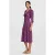 Anytime crinkle midi jurk met all over print