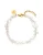 PURELEI Armband ‘Crystal Wave’  goud / parelwit