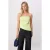 TRENDYOLMİLLA Dames Groen Effen Mouwloos Getailleerd Blouses