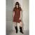 TRENDYOLMİLLA Dames Bruin Effen Kort / Mini Kort Skater Jurken