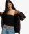 Gesmockte Jersey Bandeau Black