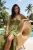 TRENDYOLMİLLA Dames Kaki Effen Maxi Mouwloos Strandkleding Skater Strandjurken