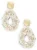 LOTT. gioielli Oorbellen Dames Sequin Drop, Materiaal: Stainless steel, Kleur: Goudkleurig