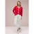 Street One Dames Shirt met 3/4 mouwen en contrasterende details in Rood