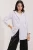 Overmaatse Gestreepte Poplin Shirt met Pocket