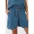 Saint Tropez regular high waist short broderie medium blue denim
