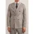Reiss Db Peak Herringbone Textured Blazer Brown