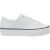 Calvin Klein Jeans Zwarte en Witte Leren Platform Sneakers