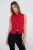 TRENDYOLMİLLA Dames Rood Effen Mouwloos Getailleerd Blouses