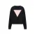 Dames sweatshirt met driehoekige lurex ronde hals Guess
