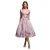 Bloemenjurk met hartdecolleté dames Goddiva Midi