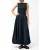 French Connection Phoebe Jersey Woven Mix Midi Black