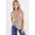 Textuur Polo Shirt Blouse met Knopsluiting
