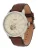 FOSSIL Analoog horloge ‘Townsman’  donkerbruin / zilver