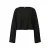 Dames boxy T-shirt met lange mouwen in gestructureerde stof QS