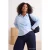 Trendyol Curve Dames Blauw Gestreept Lang Getailleerd Grote maten Blouses
