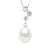 Halsketting Sieraden Diamanten 0,06 Cts – Kwaliteit HSI Witgoud en Echte Cultuurzoetwaterparel Peer 9-10 mm