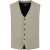 Dstrezzed Gilet linen irregular stripe sepia