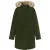 Dreimaster Winterparka met imitatiebont Dames donkergroen